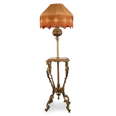 Торшер с мраморной полочкой