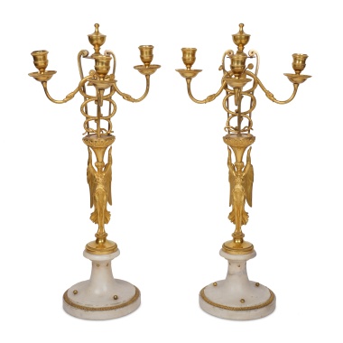 Парные канделябры с фигурами Славы