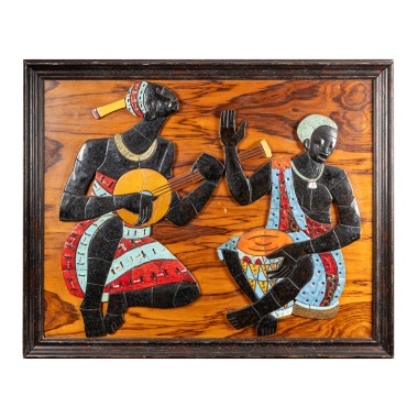 Декоративное панно Анри-Поль Рея «Музыканты. Из серии Африка»