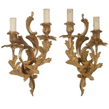 Парные двухрожковые бра