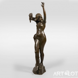 Скульптура крупной формы «Обнаженная купальщица» в стиле модерн