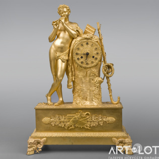 Часы каминные «Сатир - спутник Диониса»